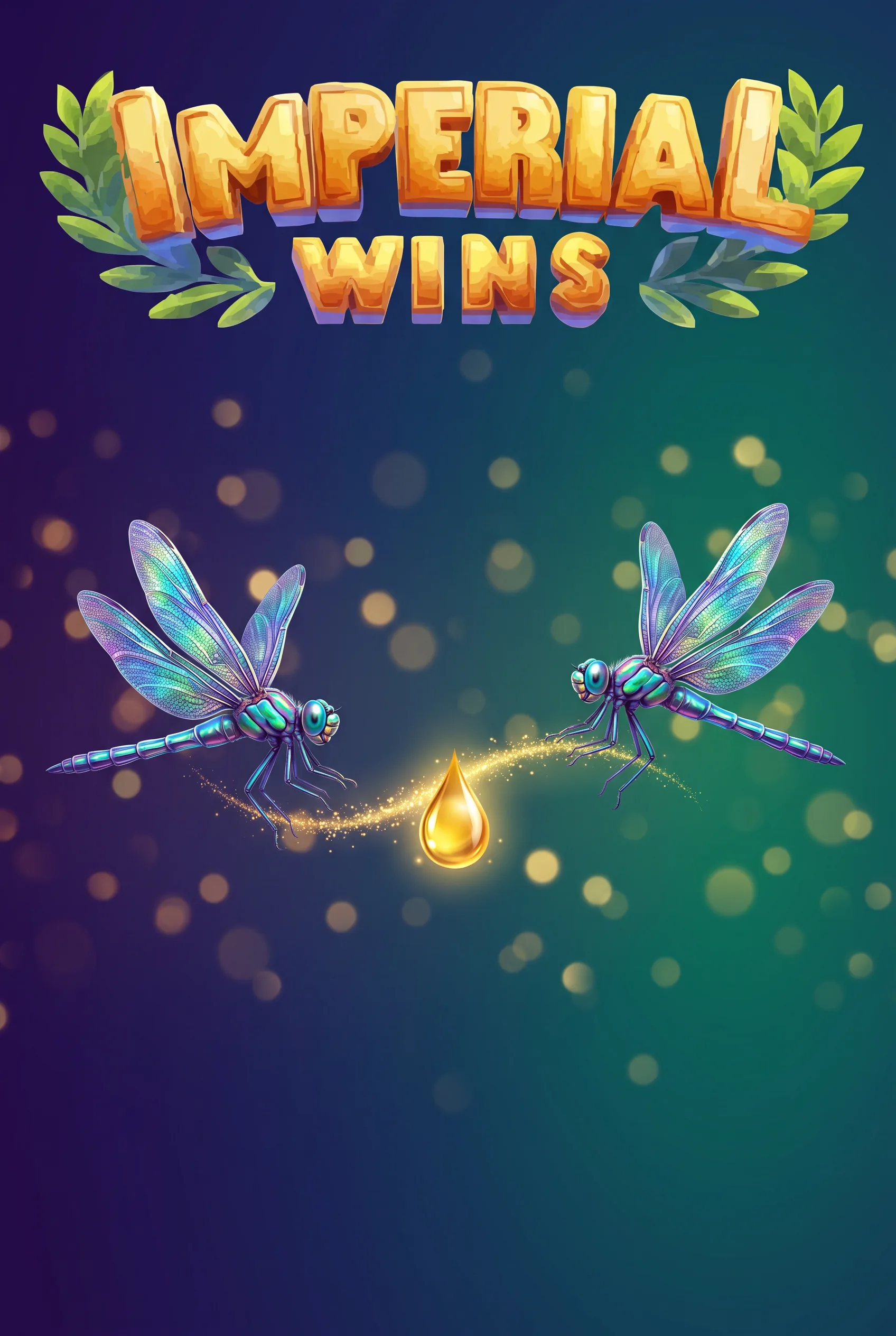 Two Imperial Wins dragonflies with a golden drop representing the cashier